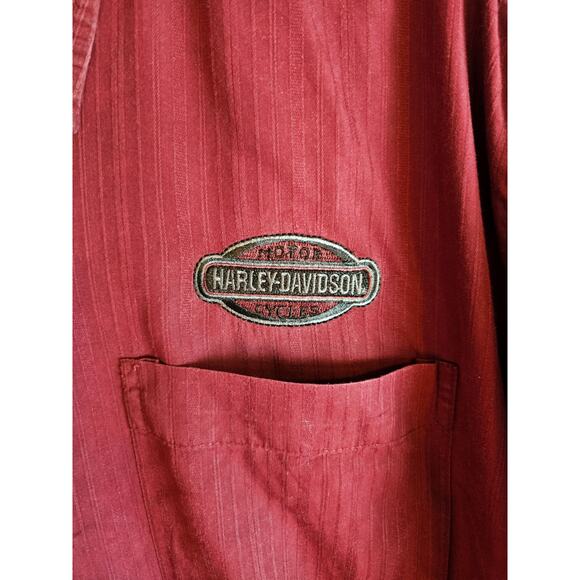 Harley-Davidson Men's L/S Embroidered Button Up Shirt. Wine. Size 2XL - Picture 2 of 6